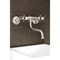 Kingston Brass KS116SN Adjustable Center Wall Mount Bathroom Faucet, Brushed Nickel KS116SN - alternate 2